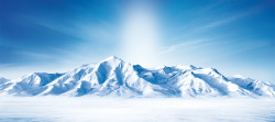 夏天横幅蓝色雪山高清图片