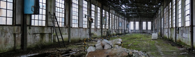 废弃的工厂背景