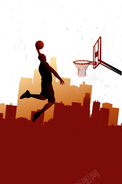 篮球运动海报背景矢量图背景