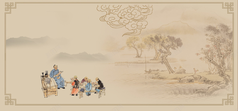 教师节复古中国风bannerpsd设计背景_新图网 https://ixintu.com 910 上课 古典 学习 感恩老师 教书 教师节手抄报 教师节礼物 教育事业 老师 老师辛苦