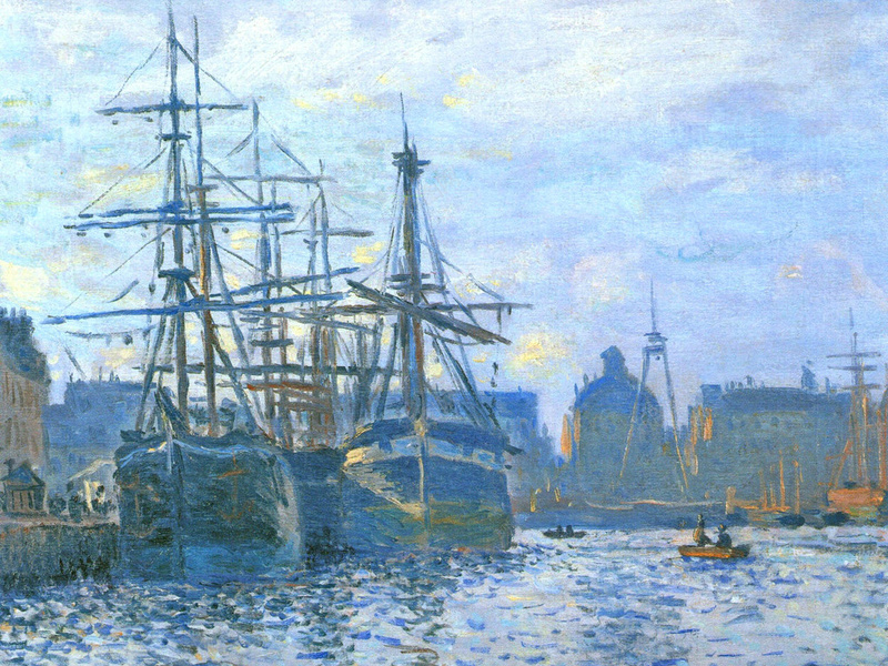 莫奈油画码头景象海报背景jpg设计背景_新图网 https://ixintu.com 摄影 油画 海报 码头 莫奈 风景