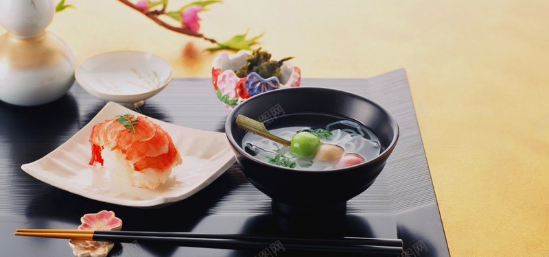 日本料理背景图jpg_新图网 https://ixintu.com 寿司 摄影 料理 日本 海报banner 静物 风景 食物 餐具