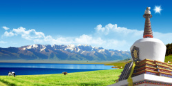 团购单页魅力西藏旅游指南宣传海报背景高清图片