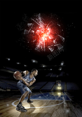 激情篮球争霸赛海报背景