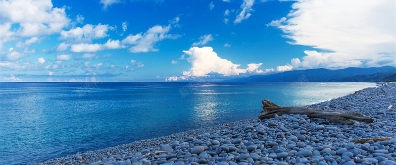 蓝色海浪图标海边海岸沿海背景摄影图片