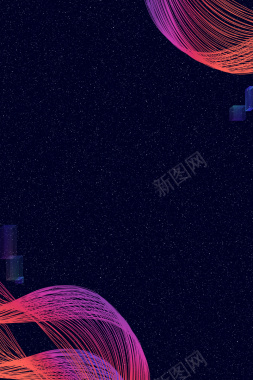 抖音风故障风促销海报背景