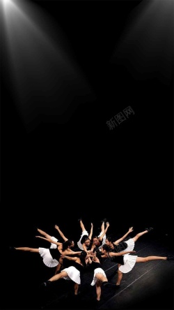 黑天鹅海报交际舞舞蹈黑天鹅招生报名H5背景高清图片