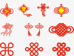 红色过年喜庆中国结素材