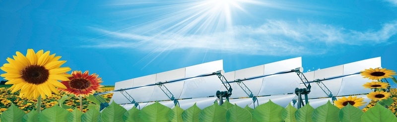 太阳能发电新能源背景摄影图片
