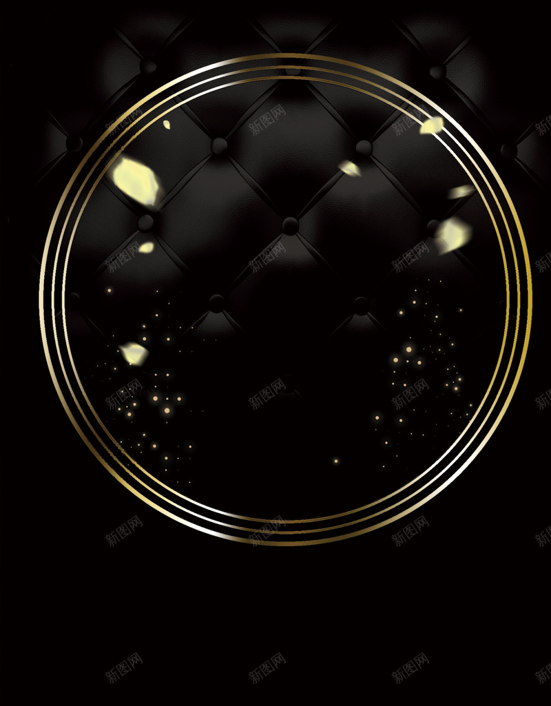 黑色中的金圆圈背景psd设计背景_新图网 https://ixintu.com 圆圈 忧伤 扣子 纹理 质感 黑色