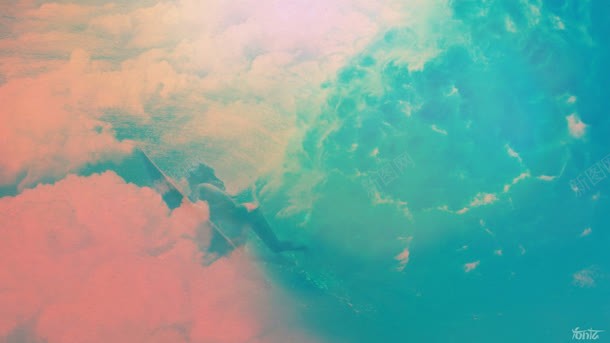 绿粉色渐变厚厚的云层jpg设计背景_新图网 https://ixintu.com 云层 厚厚的 渐变 粉色