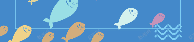 蓝色海洋生物海报背景psd设计背景_新图网 https://ixintu.com 卡通海报 可爱 夏季促销 梦幻 海底世界 海洋生物 蓝色海洋