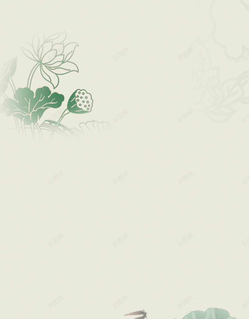 中国工笔画荷花背景jpg设计背景_新图网 https://ixintu.com 中国 工笔画 素材 绿色 背景 荷花 蜻蜓 质感