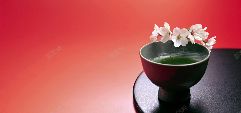 日式抹茶茶道文化摄影图片