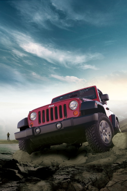 jeep越野创意大气汽车海报背景高清图片