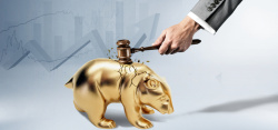 证券管理股市熊市投资理财商务银色海报背景高清图片