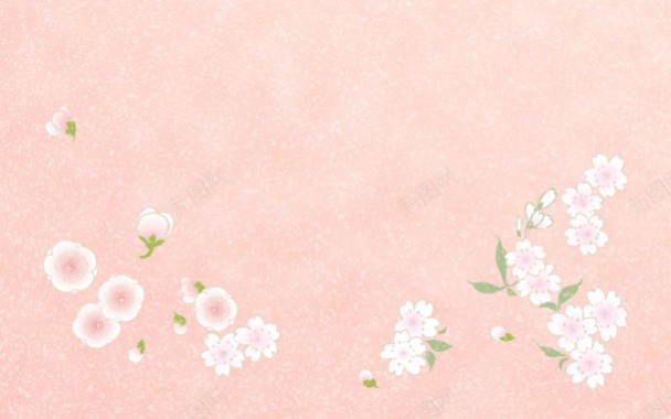 手绘粉色花朵淡雅壁纸背景