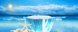 冰爽大自然海洋冰爽冰山平台背景高清图片