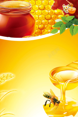 蜂蜜广告清凉夏日冰爽低价夏天促销海报高清图片