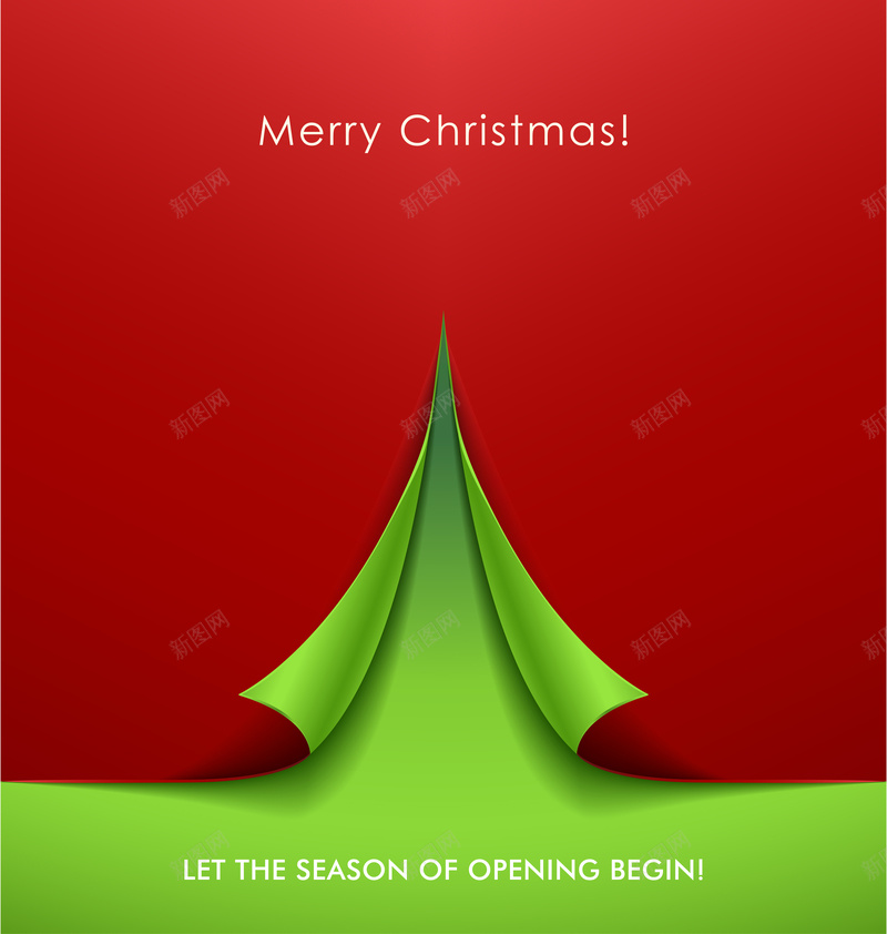 圣诞气氛卷角背景jpg设计背景_新图网 https://ixintu.com PPT 卷角 圣诞节 矢量 红绿