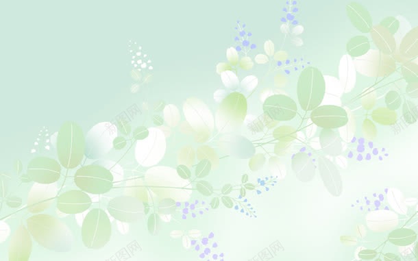 手绘绿色树叶淡雅壁纸jpg设计背景_新图网 https://ixintu.com 壁纸 树叶 淡雅 绿色