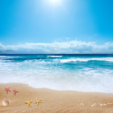 夏日沙滩背景摄影图片