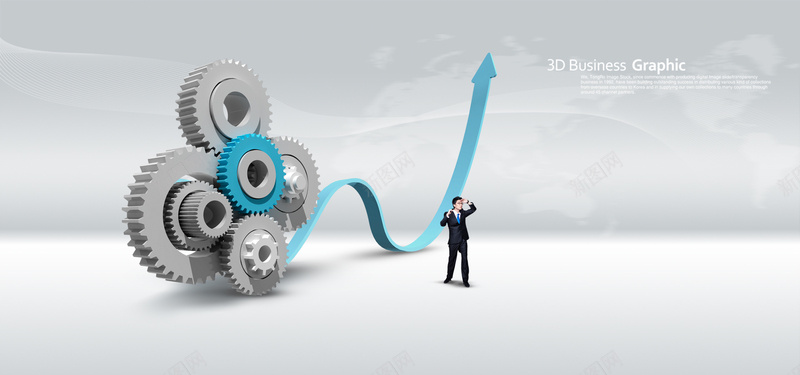 3D齿轮psd设计背景_新图网 https://ixintu.com 3D齿轮 商务 海报banner 灰色背景 科幻 科技 科技商务 科技感 科技风 走势图 金融 高科技