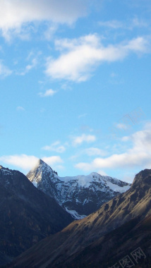 西藏群山环绕H5背景摄影图片