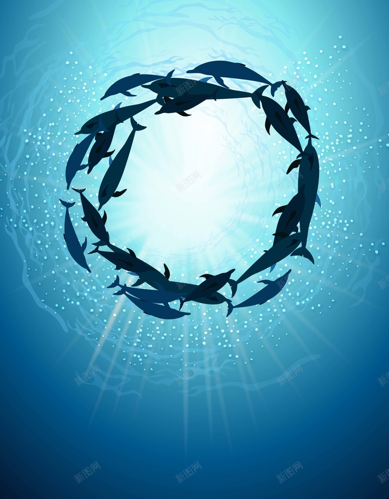 世界海洋日保护海洋公益海报背景psd设计背景_新图网 https://ixintu.com 保护环境 公益 公益海报 海底 海底世界 海底动物 海洋 海洋素材 海洋背景 海豚