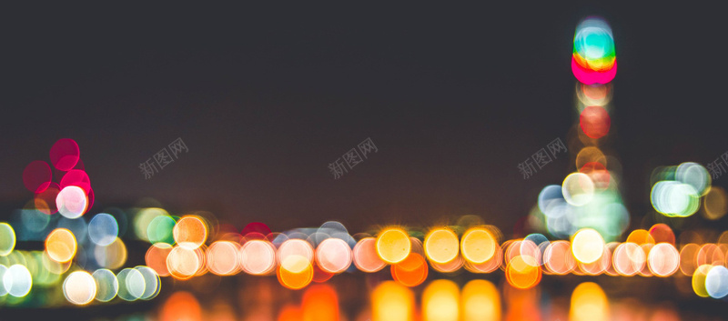 城市夜晚霓虹背景图摄影图片