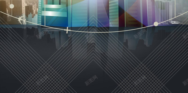 蓝色质感都市建筑H5背景psd设计背景_新图网 https://ixintu.com 建筑H5背景素材 线条 蓝色 质感 都市PSD分层H5背景素材