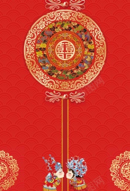 喜庆传统中国风婚庆婚纱中式背景