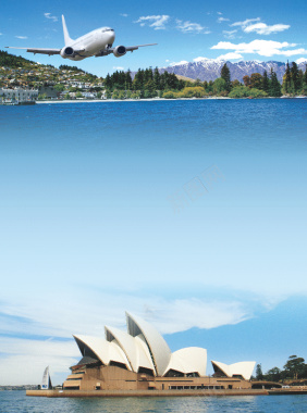 墨尔本悉尼旅游海报背景背景