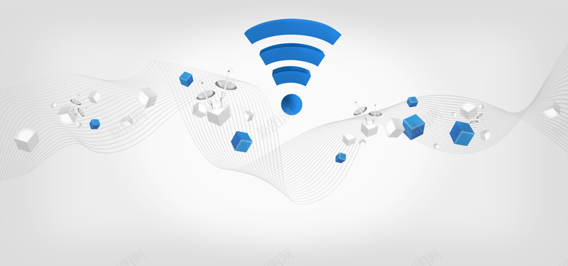 WiFi网psd设计背景_新图网 https://ixintu.com WiFi 商务 海报banner 科幻 科技 简约 覆盖