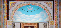 特色装饰品宗教壁画装饰品海报背景高清图片
