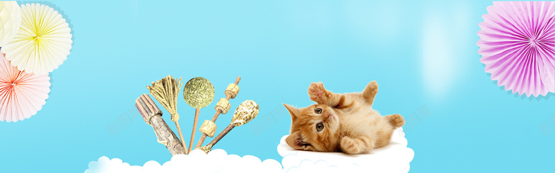 猫咪卡通蓝色bannerpsd设计背景_新图网 https://ixintu.com banner 云 优惠 促销 公益 卡通 宠物 折扣 猫腻 萌宠 蓝色 领养