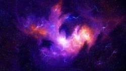 神秘的男子黑紫色的神秘星空高清图片