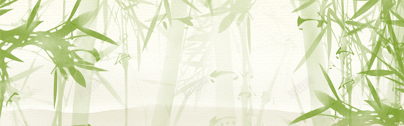 夏日七月中国风淘宝活动绿色水墨竹海报背景背景