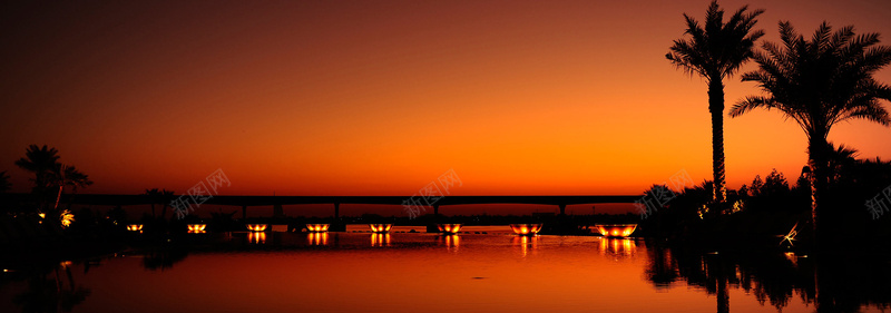 海岸夜景摄影图片