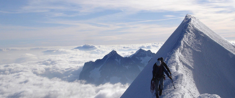 雪山山脉爬山登山者背景