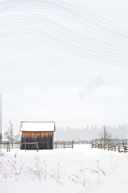 冬天雪季海报背景背景