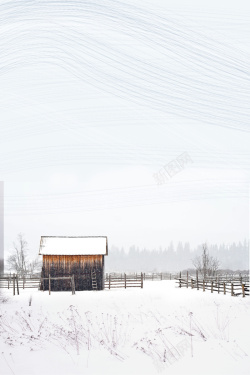 冬天雪季冬天雪季海报背景高清图片