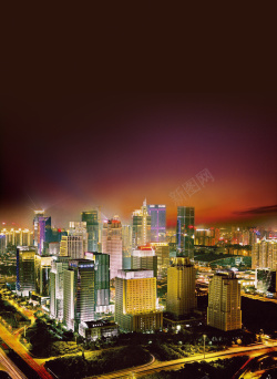 夜景信息信息技术让城市生活更美好海报背景高清图片
