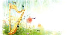 耀爱系列手绘春天背景高清图片