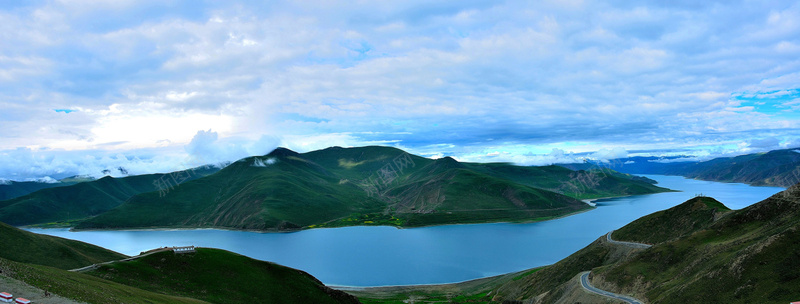 羊卓雍措湖照片背景