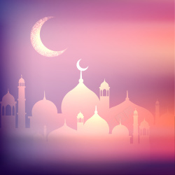 漂亮的灯塔印度宗教伊斯兰教斋月节漂亮灯塔节日背景高清图片