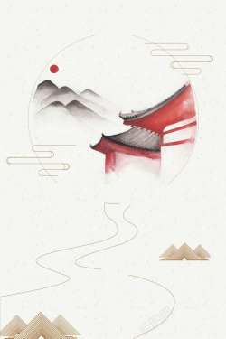 禅定之道禅定之道中国风禅意创意海报背景高清图片