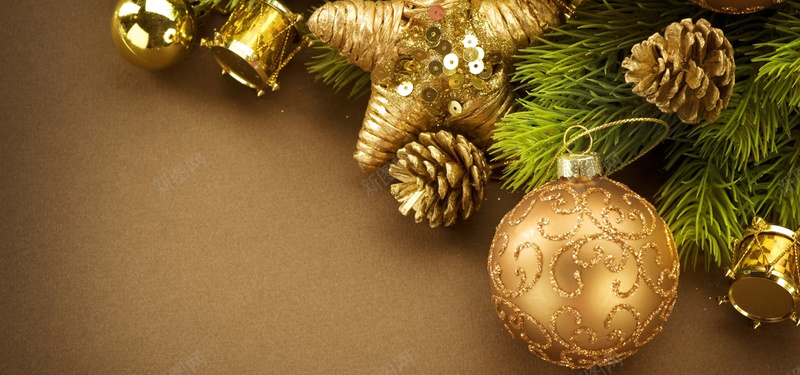 金色圣诞淘宝背景图背景