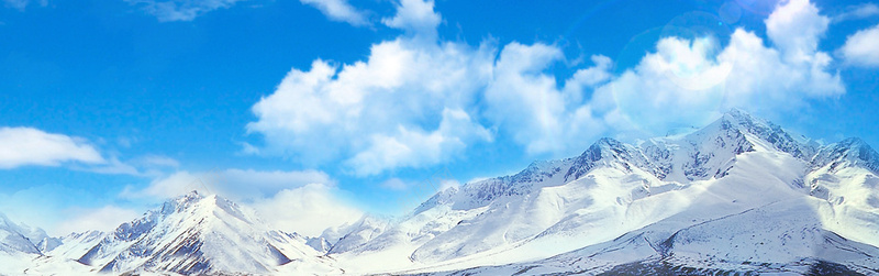 雪山蓝天白云背景背景