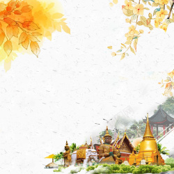 秋季主图秋天枫叶泰国旅游PSD分层主图高清图片
